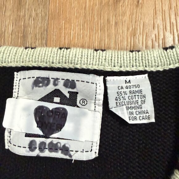 Vintage Storybook Knits Cardigan Sweater Butterfly Grannycore Novelty M - Picture 6 of 6